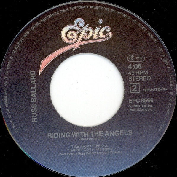 Russ Ballard : On The Rebound (7", Single)