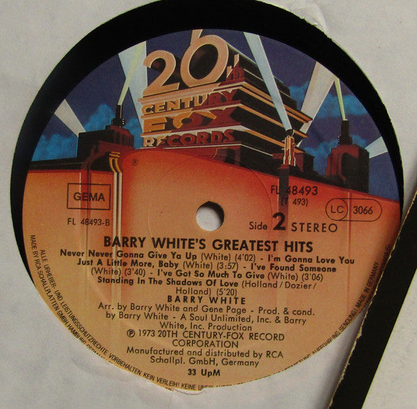 Barry White : Barry White's Greatest Hits (LP, Comp, RE)