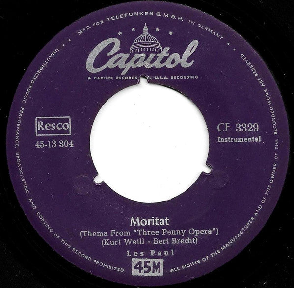 Les Paul & Mary Ford / Les Paul : Moritat / Nuevo Laredo (7", Single)