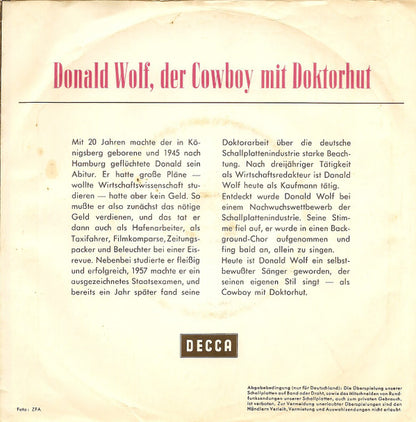 Donald Wolf : Gold In Der Sierra / Mein Sohn (7", Single)