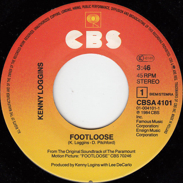 Kenny Loggins : Footloose (7", Single)