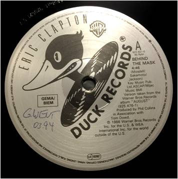 Eric Clapton : Behind The Mask (12", Maxi)