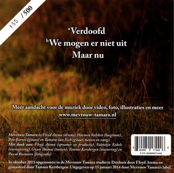 Mevrouw Tamara : Maar Nu (7", EP, Num)