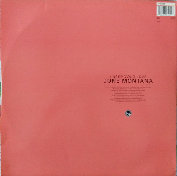 June Montana : I Need Your Love (12", Single)