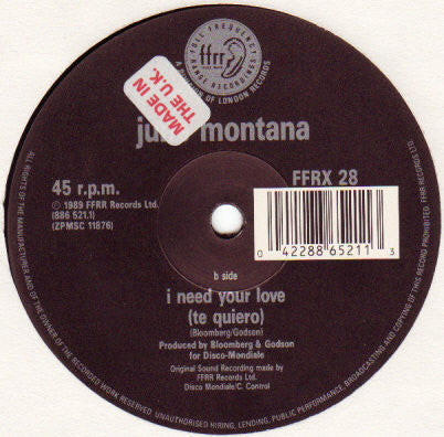 June Montana : I Need Your Love (12", Single)