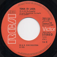 Oliver Onions / M & G Orchestra* : Orzowei / Tema Di Lara (7", Single)
