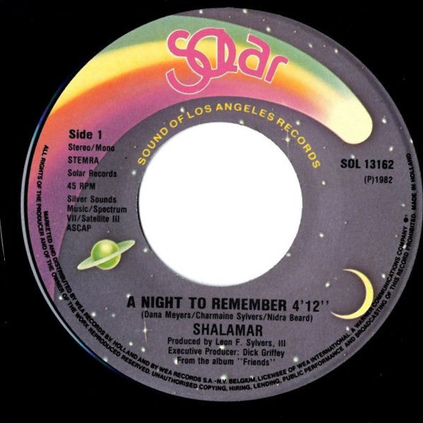Shalamar : A Night To Remember (7", Single)