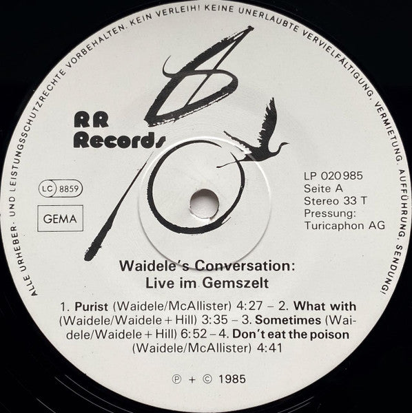 Waidele's Conversation : Live Im Gemszelt (LP, Album)