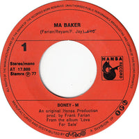 Boney M. : Ma Baker / Still I'm Sad (7", Single)