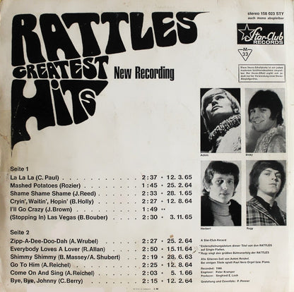 The Rattles : Rattles Greatest Hits "New Recording" (LP, Album, 3.6)