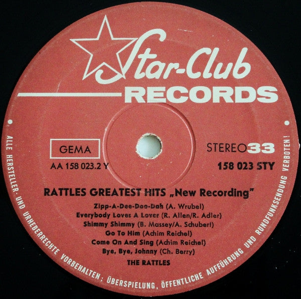 The Rattles : Rattles Greatest Hits "New Recording" (LP, Album, 3.6)
