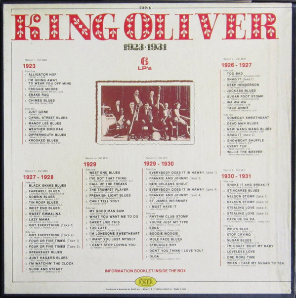 King Oliver : 1923 - 1931 (6xLP, Comp)