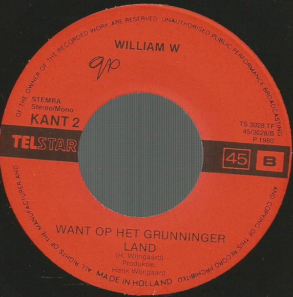 William W* : De Turfstekers (7", Single)