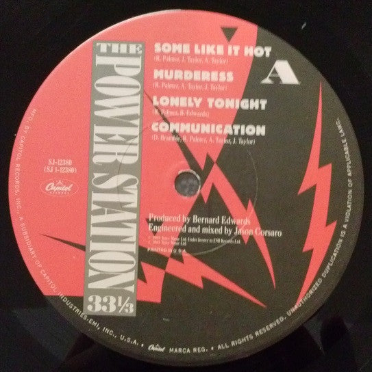 The Power Station : The Power Station 33⅓ (LP, Album, Jac)