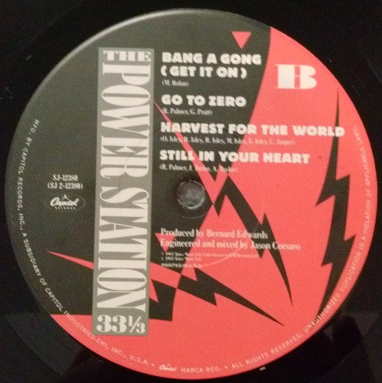 The Power Station : The Power Station 33⅓ (LP, Album, Jac)