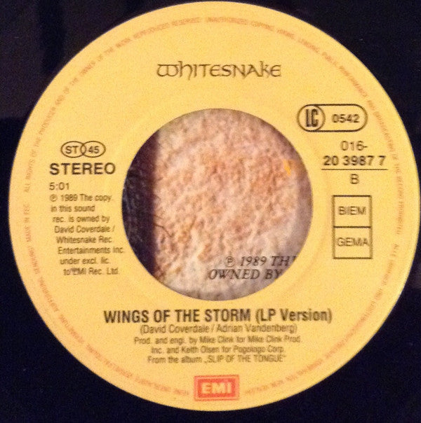 Whitesnake : Now You're Gone (7", Single)