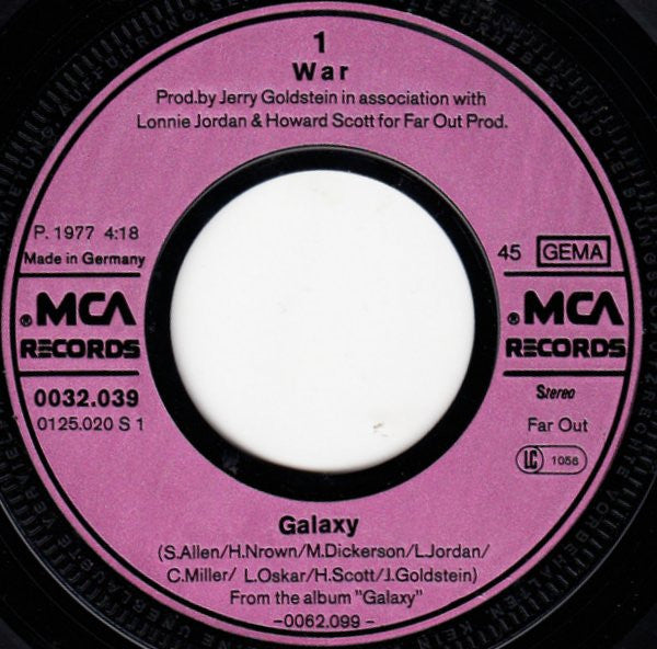War : Galaxy (7", Single)