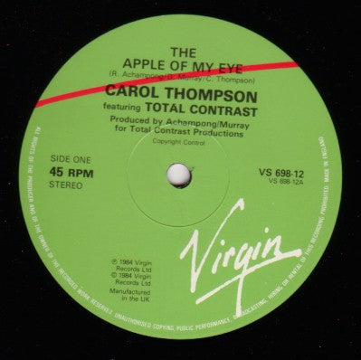 Carroll Thompson Featuring Total Contrast : The Apple Of My Eye (12")