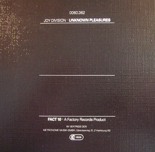 Joy Division : Unknown Pleasures (LP, Album, Tex)