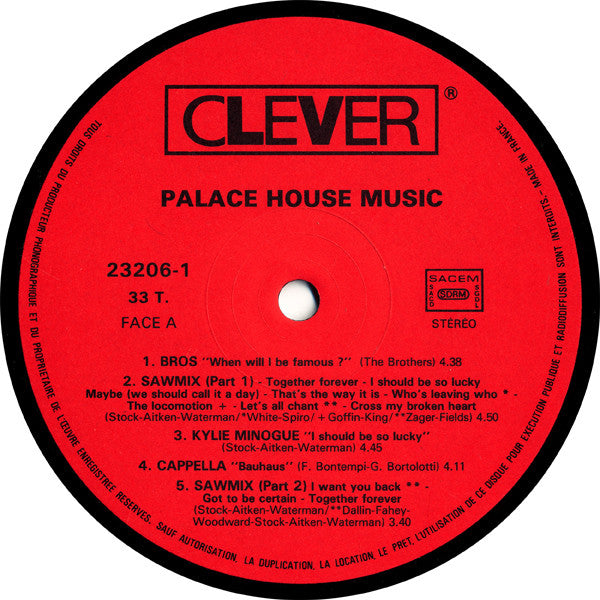 Various : Palace House Music Vol. 1 (LP, Comp)