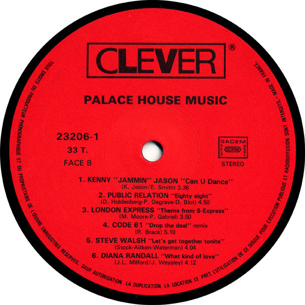 Various : Palace House Music Vol. 1 (LP, Comp)