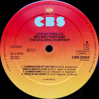Big Brother & The Holding Company : Cheap Thrills (LP, Album, RE)
