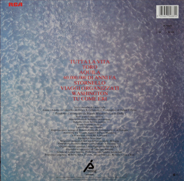 Lucio Dalla : Viaggi Organizzati (LP, Album)