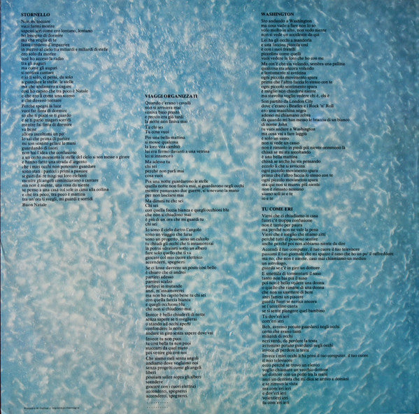 Lucio Dalla : Viaggi Organizzati (LP, Album)