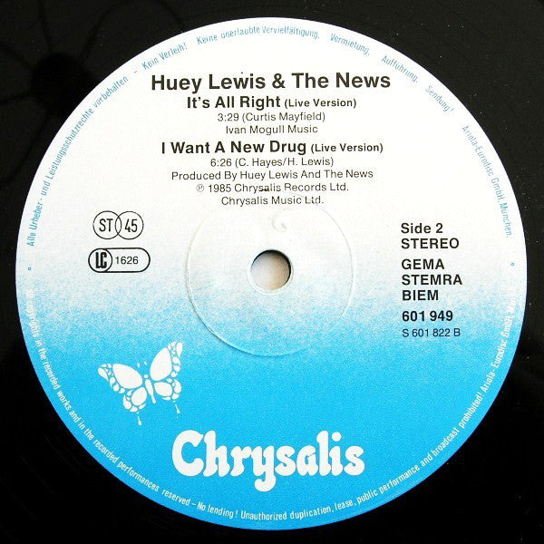 Huey Lewis & The News : The Power Of Love (12", Maxi)