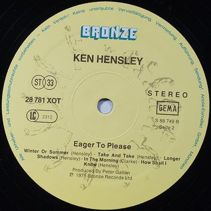 Ken Hensley : Eager To Please (LP, Album, RE)