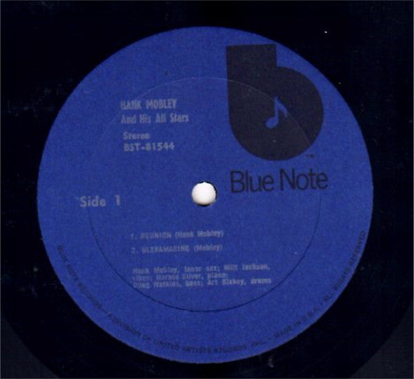 Hank Mobley : Hank Mobley And His All Stars (LP, Album, RE)