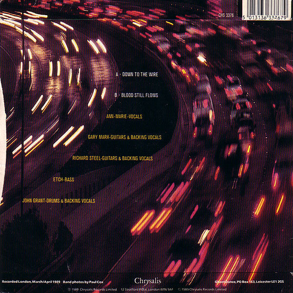 Ghost Dance : Down To The Wire (7", Single)