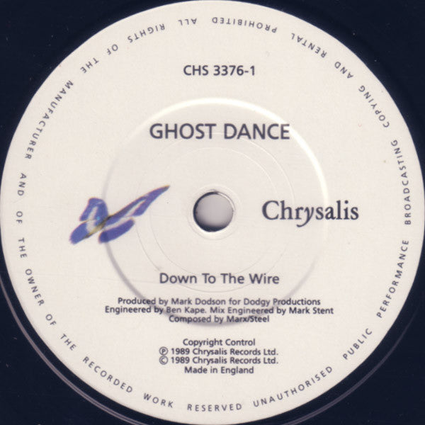 Ghost Dance : Down To The Wire (7", Single)