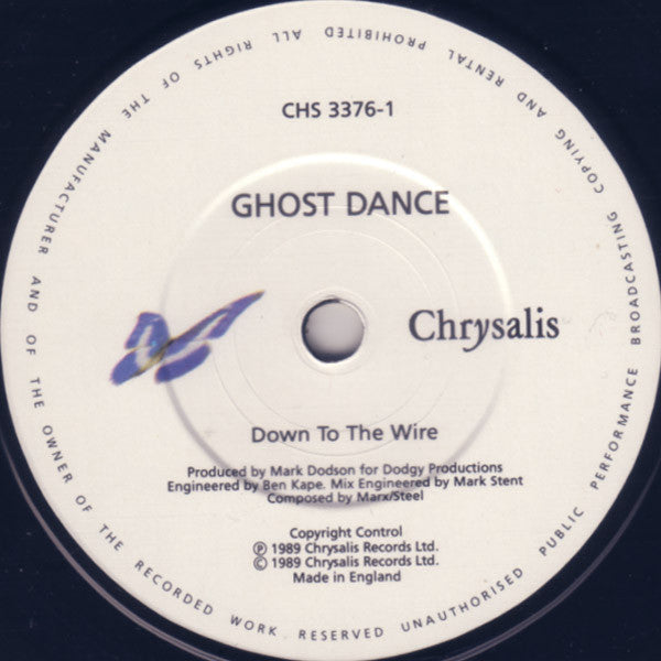 Ghost Dance : Down To The Wire (7", Single)