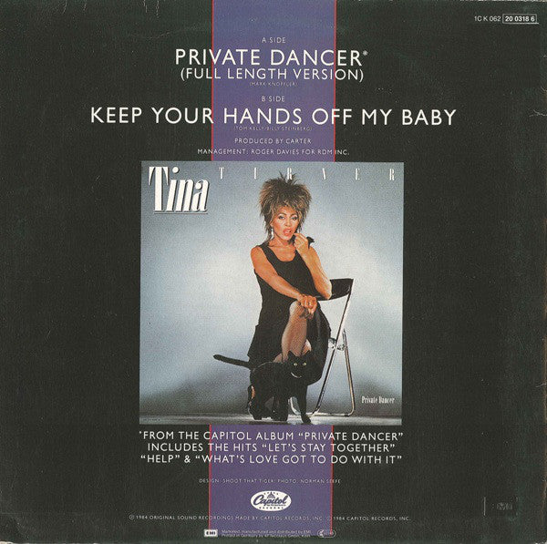Tina Turner : Private Dancer (Full Length Version) (12", Maxi)