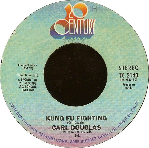 Carl Douglas : Kung Fu Fighting / Gamblin' Man (7", Single, Styrene, Pit)