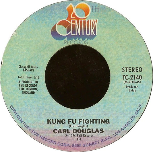 Carl Douglas : Kung Fu Fighting / Gamblin' Man (7", Single, Styrene, Pit)
