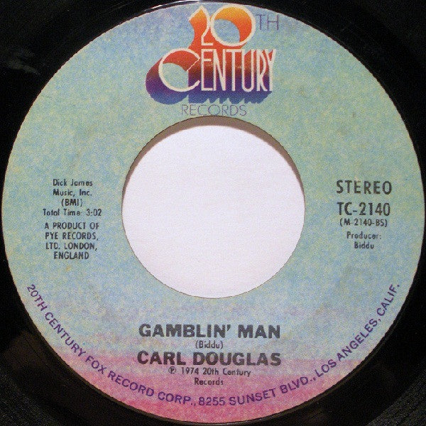 Carl Douglas : Kung Fu Fighting / Gamblin' Man (7", Single, Styrene, Pit)