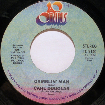 Carl Douglas : Kung Fu Fighting / Gamblin' Man (7", Single, Styrene, Pit)