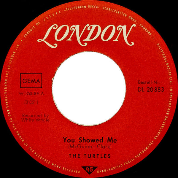 The Turtles : You Showed Me  (7", Single)