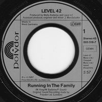 Level 42 : Running In The Family (7", Single, Sil)