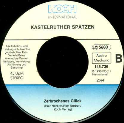 Kastelruther Spatzen : Tränen Passen Nicht Zu Dir (7", Single)