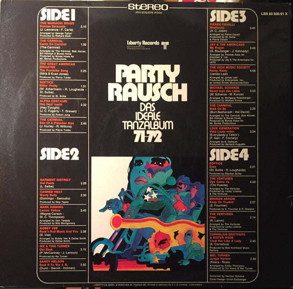Various : Partyrausch 71/72 (Das Ideale Tanzalbum) (2xLP, Comp)