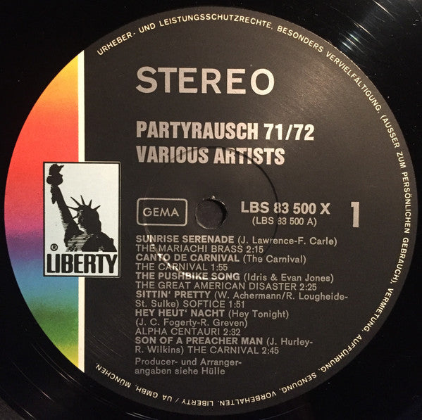 Various : Partyrausch 71/72 (Das Ideale Tanzalbum) (2xLP, Comp)