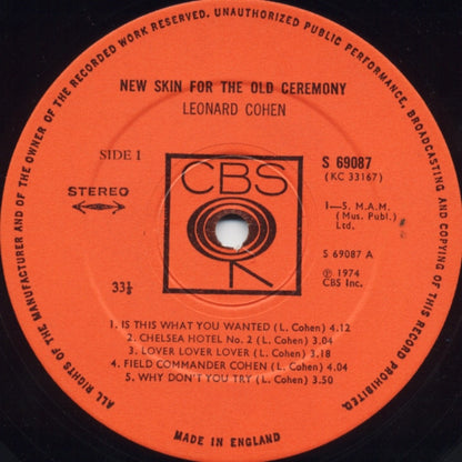 Leonard Cohen : New Skin For The Old Ceremony (LP, Album)
