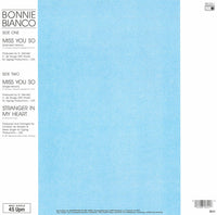 Bonnie Bianco : Miss You So (12", Maxi)