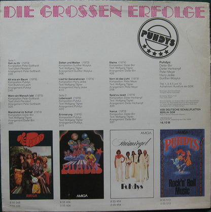 Puhdys : Die Grossen Erfolge (LP, Comp)