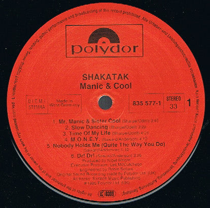 Shakatak : Manic & Cool (LP, Album)