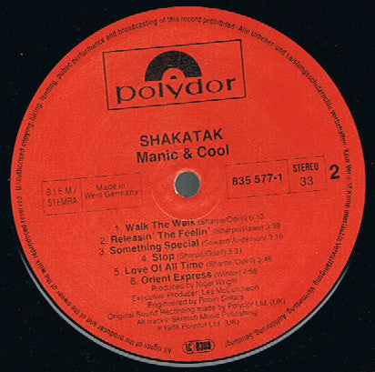 Shakatak : Manic & Cool (LP, Album)