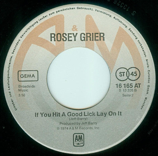 Rosey Grier* : You're The Violin (7", Single)